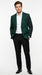 Zacchi Brand Men’s Dark Green Textured Blazer – Classic Single Button Sport Coat with Notch Lapel Formal Jacket