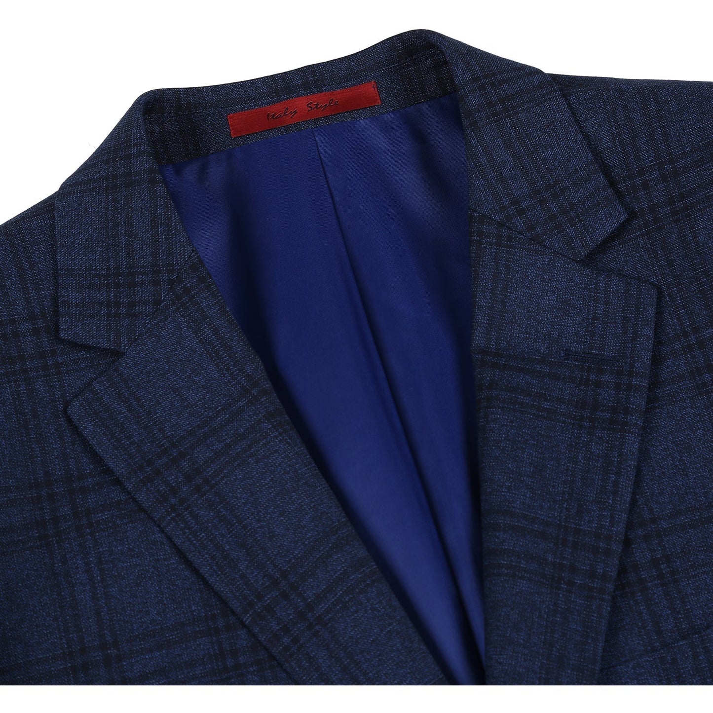 293-21 Men's Slim Fit Stretch Checked Suits - Image 4