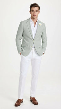 Mens Sage Green Seersucker Blazer Lightweight Striped Summer Sport C MensUSA Mens Sage Green Seersucker Blazer Lightweight Striped Summer Sport C MensUSA
