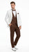 Men’s Ivory and Brown 3 Piece Suit – Elegant White Blazer with Brown Vest and Trousers for Wedding, Prom and Formal Events in off White Cream + Bowtie