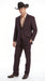 Men’s Brownish Black Pinstripe Western Suit, Cowboy Formal Wedding Ranch Dress Suit Set Slim Fitted