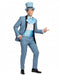 Dumb and Dumber Light Blue Tuxedo Costume for Men with Matching Top Hat – Classic 90s Party and Halloween Suit