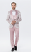 Men’s Light Pink Dusty Rose -  Floral Tuxedo Suit – Luxury Satin Shawl Lapel 3-Piece Formal Wedding and Prom Suit in Blush Mauve color