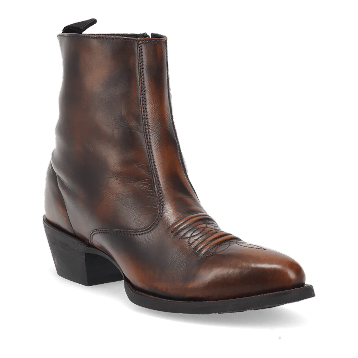 Laredo Men's Fletcher Leather Round Toe Boots with Zipper