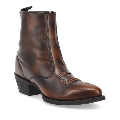 Laredo Men's Fletcher Leather Round Toe Boots with Zipper