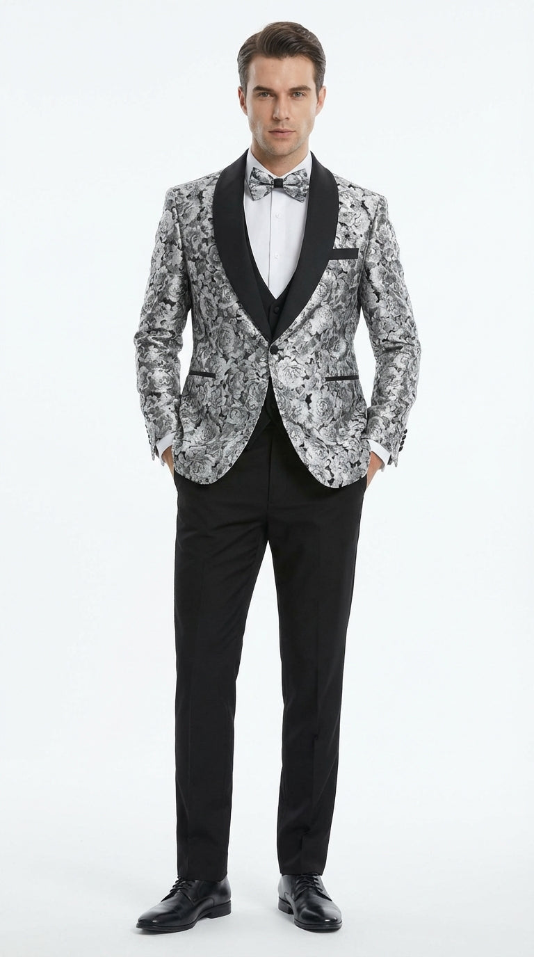 Affordable Black Suit With Silver Accents for Men: Big Savings  MensUSA
