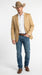 Men’s Tan Camel British Khaki Western Blazer – Two Button Classic Casual Sport Coat - Ranch Country Coat