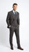 Vitali Men’s Brown Grey with blue Check 3 Piece Suit – Classic Plaid Formal Suit Set with Blazer, Vest & Trousers, Business Wedding Party Wear for Men Modern Fit