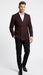 Men’s Black and Red Check Double Breasted Blazer – Sport Coat Jacket Windowpane Sportcoat Slim Fit