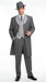 Men’s Grey Pinstripe Zoot Suit 3 Piece – 1920s Gangster Vintage Wide Lapel Suit with Vest for Wedding, Party