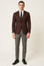 Mens Burgundy and Black Paisley Tuxedo Blazer – Slim Fit Formal Dinner Jacket