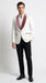Men’s Ivory and Rose gold Floral Blazer – Elegant Shawl Lapel Formal Blazer Jacket for Wedding, Party, Prom