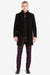 Mens Black Wool Overcoat – Classic Single-Breasted Winter Coat for Business and Formal Wear