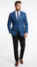 Men’s Blue Houndstooth Blazer Jacket, Check Pattern Formal Sport Coat for Weddings, Prom, Parties, and Special Occasions