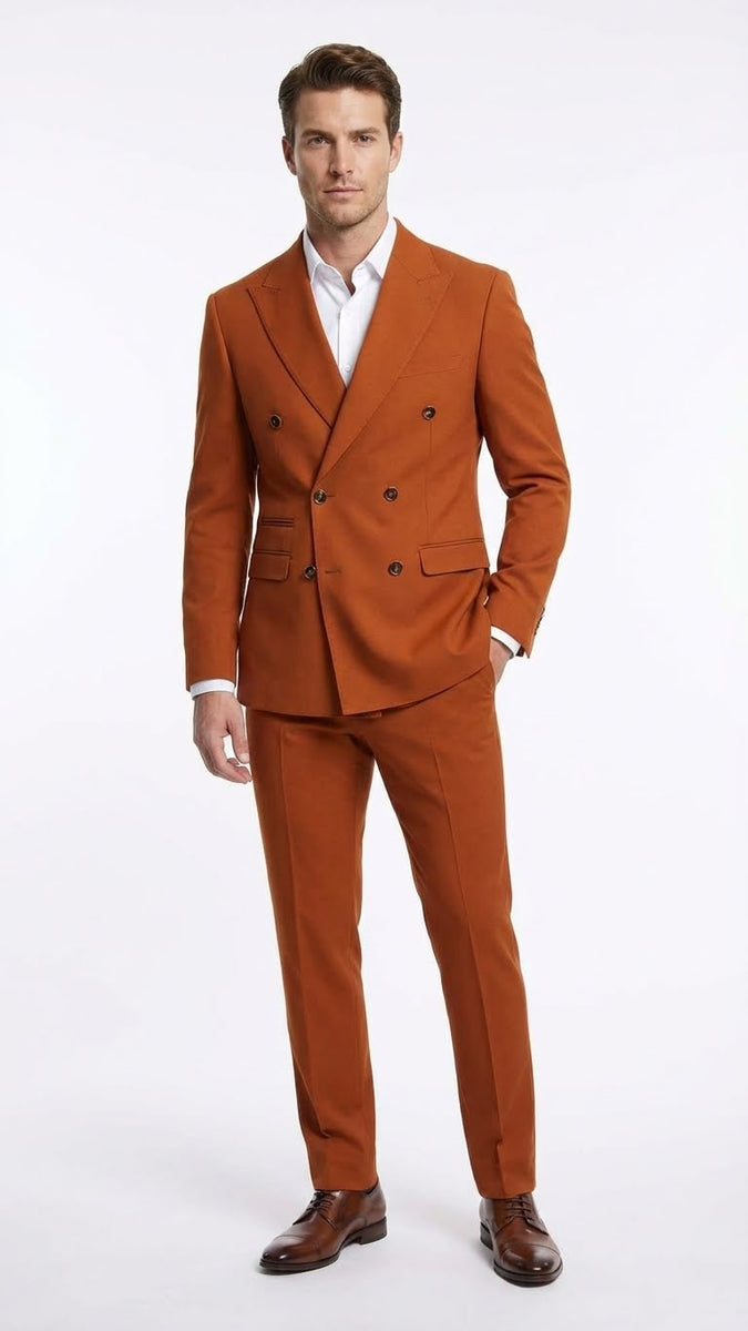 Vitali Brand Men s Burnt Orange Double Breasted Suit In Rust Brick C vitali-brand-men-s-burnt-orange-double-breasted-suit-in-rust-brick-c