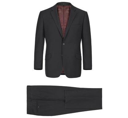 Renoi Designer Suit 2110-1 Men's Slim Fit Solid Stretch 2-Piece Suit