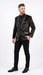 Men’s Crocodile Alligator Exotic skin Texture Blazer – Slim Fit Designer Jacket with Satin Lapels for Formal and Party Wear in Black Color
