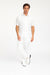 Men’s White Embroidered Guayabera Two-Piece Set – Short Sleeve Shirt and Pants