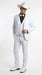 Men’s White Western Cowboy 3 Piece Tuxedo Suit, Formal Wedding Prom Groom Suit Set