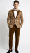 Men’s Brown Tuxedo dinner Jacket Blazer – Jacket for Formal Paisley Pattern Coffee Mocca Color + Bowtie