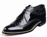 1920s Shoes Black White Wingtip 00605-21