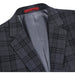 294-15 Men's Slim Fit Checked Suits