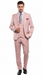 Men’s Blush Pink and Gold Three-Piece Suit – Tailored Fit Formal Wedding, Vested Suit By Rossiman