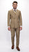 Men’s Statement Brand Caramel Khaki Double Breasted Wool Suit, Designer Formal Business Suit Set Wool Suit in Camel Color