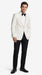 Men’s Vintage Hollywood Ivory Tuxedo – Black Shawl Lapel Wedding, Prom and Formal Dinner Jacket with Black Pants
