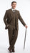 Men’s Edwardian Brown Plaid 3-Piece Suit – Vintage Double-Breasted Vest Wedding and Formal Suit