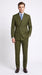 Men’s Olive Green Double-Breasted Suit – Classic Peak Lapel Wedding, Business Hunter Color