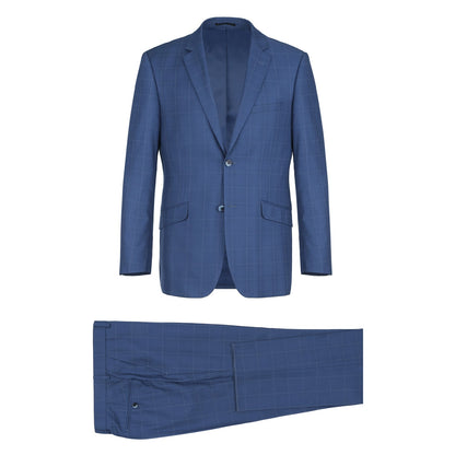 Renoi Designer Suit 291-20 Men's Slim Fit 2-Piece Single Breasted Check Dress Suit