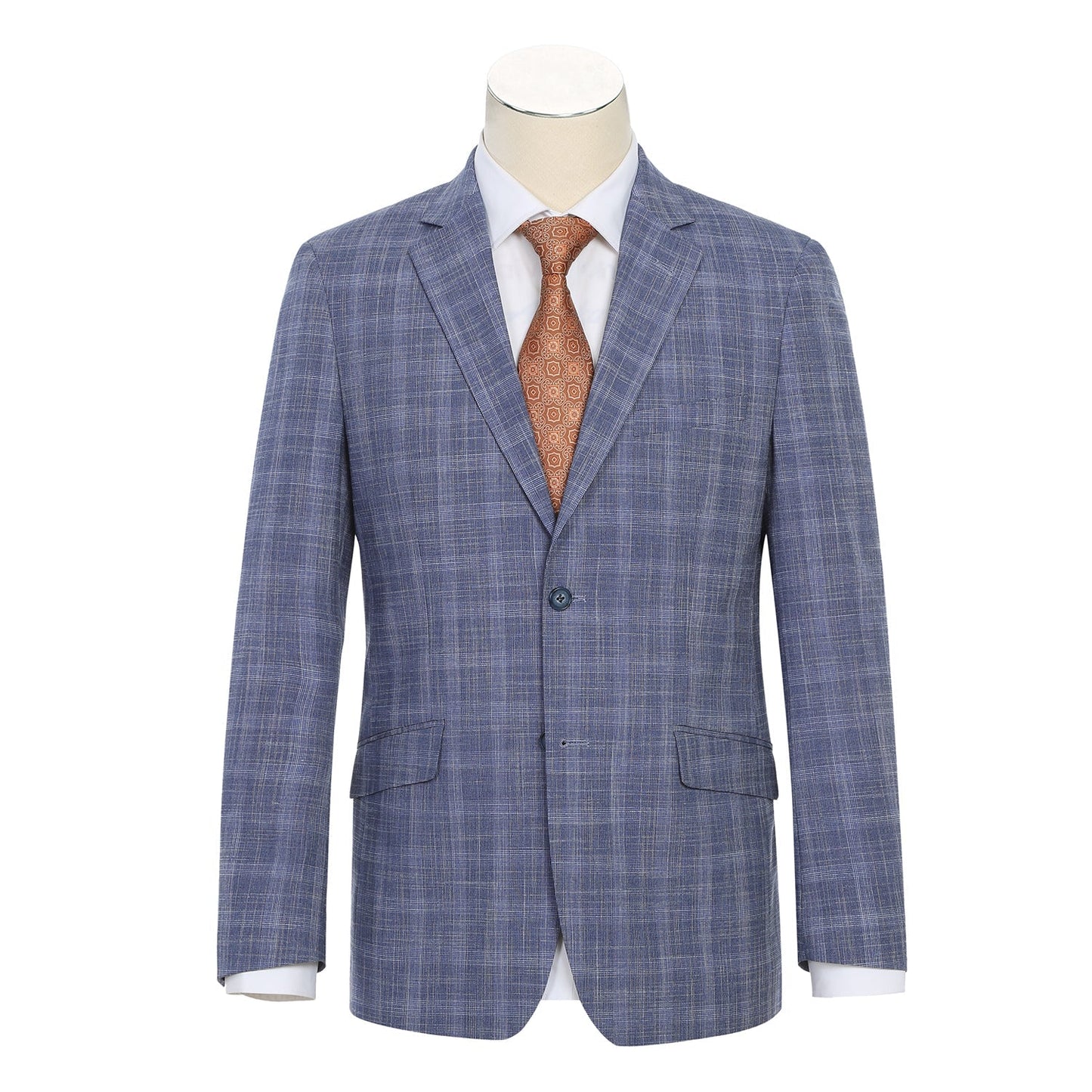 Renoi Designer Suit 293-24 Men's Slim Fit Checked Suits