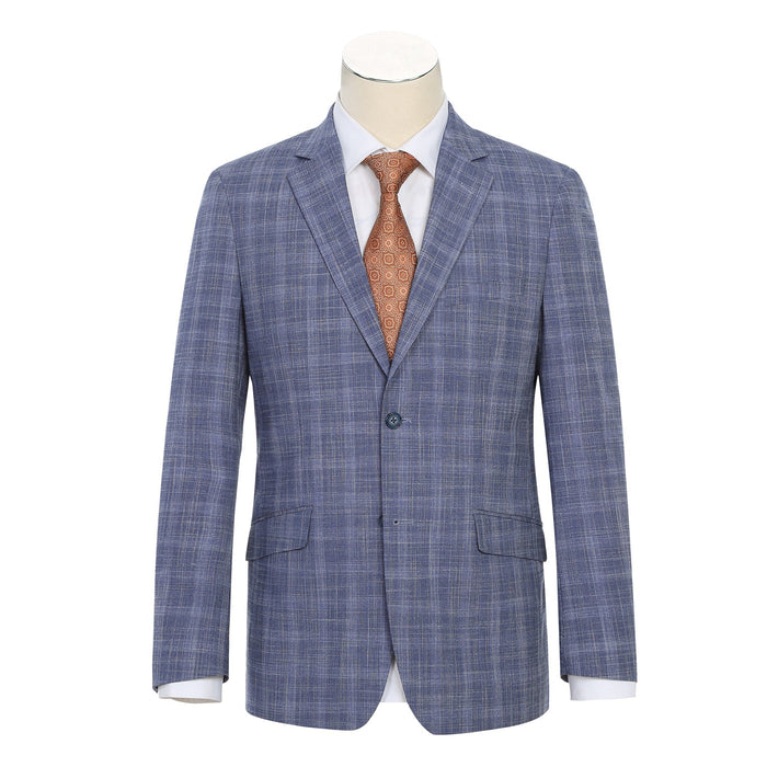Renoi Designer Suit 293-24 Men's Slim Fit Checked Suits