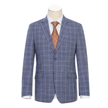 Renoi Designer Suit 293-24 Men's Slim Fit Checked Suits
