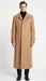 Men’s Full-Length Camel Overcoat – Classic Long Microfiber-Blend Coat for Winter and Formal Wear Maxi Duster Coat