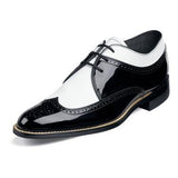 1920s Shoes Black White Wingtip