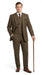 Men’s 1930s Brown Plaid 3 Piece Suit, Vintage Formal Wedding Business Dress Suit Set