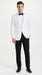 Snow White Dinner Jacket 100% Poly - Cheap Priced Blazer Jacket For Men Online1 Button Shawl Collar