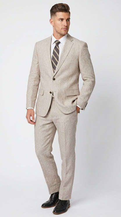Big and Tall Men’s Gray Suit Separates with 2 Button Jacket and Matching Pants, Formal Dress Suit