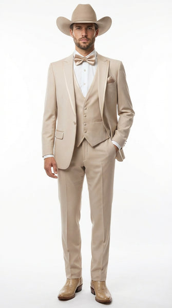 beige mini sweater dress Beige Linen Men's 2-Piece Suit – Tailored Blazer & Pants main image 1