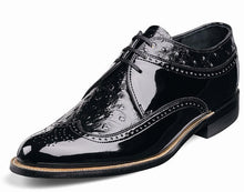 1920s Dress Shoes Shiny Black Wingtip