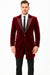 Men’s Burgundy Tuxedo in  Velvet  Long Blazer – Victorian Cutaway Tuxedo Suit 1920s Gangster Style Long Jacket with Black Pants