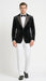 Men’s Black Velvet Tuxedo Blazer with Studded Lapel – Formal Evening Jacket