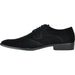 Mens Vegan Suede Wedding & Prom Wingtip Lace Up Dress Shoe in Black