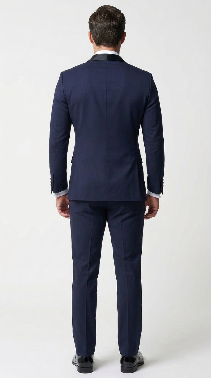 Men’s Father of the Bride Tuxedo Suit – Shawl Lapel Wedding Suit in Black, Navy or Hunter Green