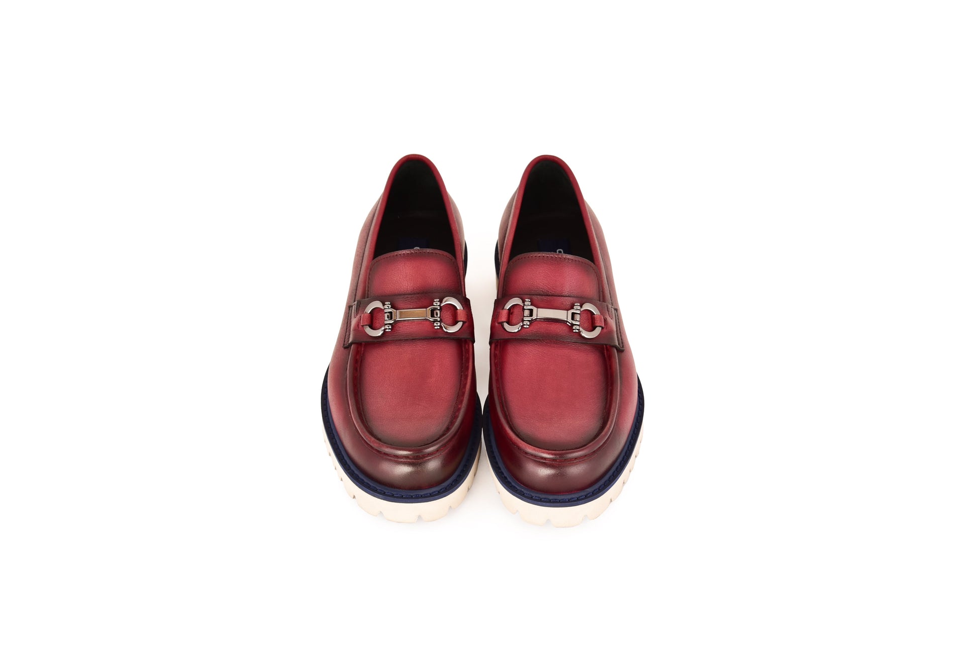 C0001203-7887 loafer with silver buckle-burgundy - Image 4