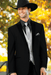 Men 2 Button Trim Cowboy in Black Cowboy Suit - Country Wedding Suits