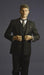 2 Button 3 Piece Peak Lapel Slim Fit Tuxedo Black  Slim Fit Black Tuxedo - Skinny Fit Tuxedo