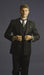 2 Button 3 Piece Peak Lapel Slim Fit Tuxedo Black  Slim Fit Black Tuxedo - Skinny Fit Tuxedo